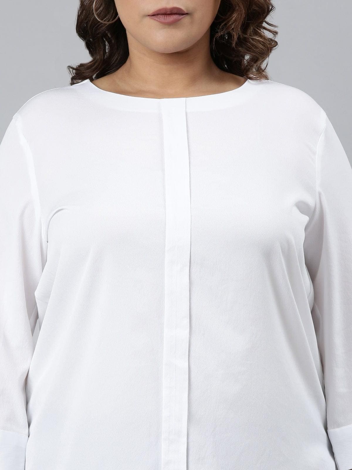 buy TheShaili crepe white tops at best prices   India