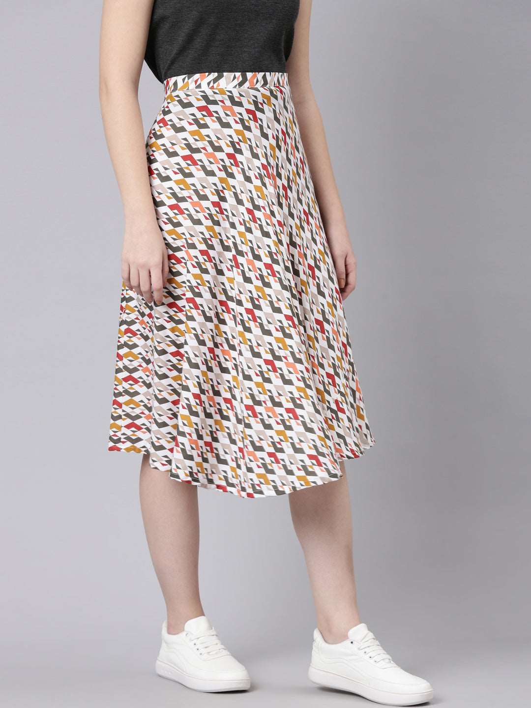 Buy TheShaili Knee Length Midi Skirt for Women's & Girls on online at just RS 799