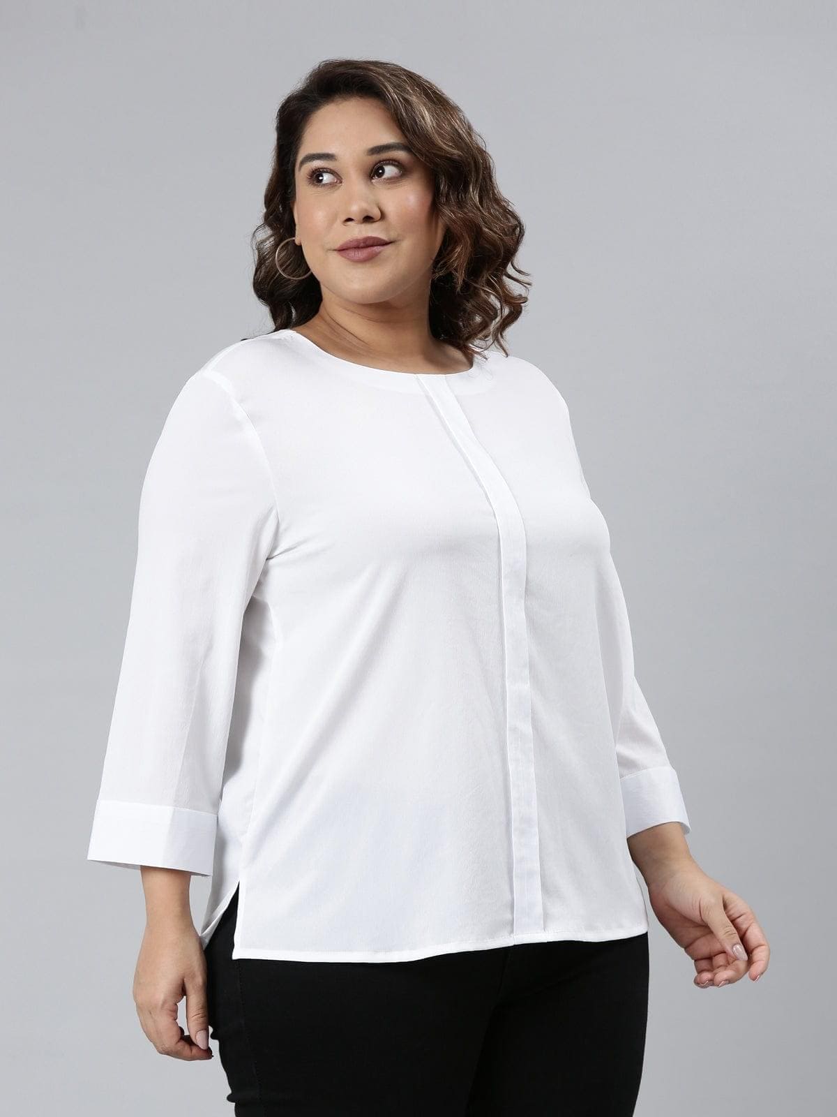 buy TheShaili crepe white tops at best prices   India