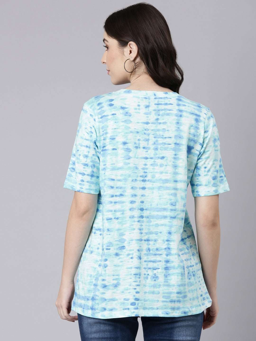 tie and dye t-shirt V Neck Top for Women's  online from TheShaili