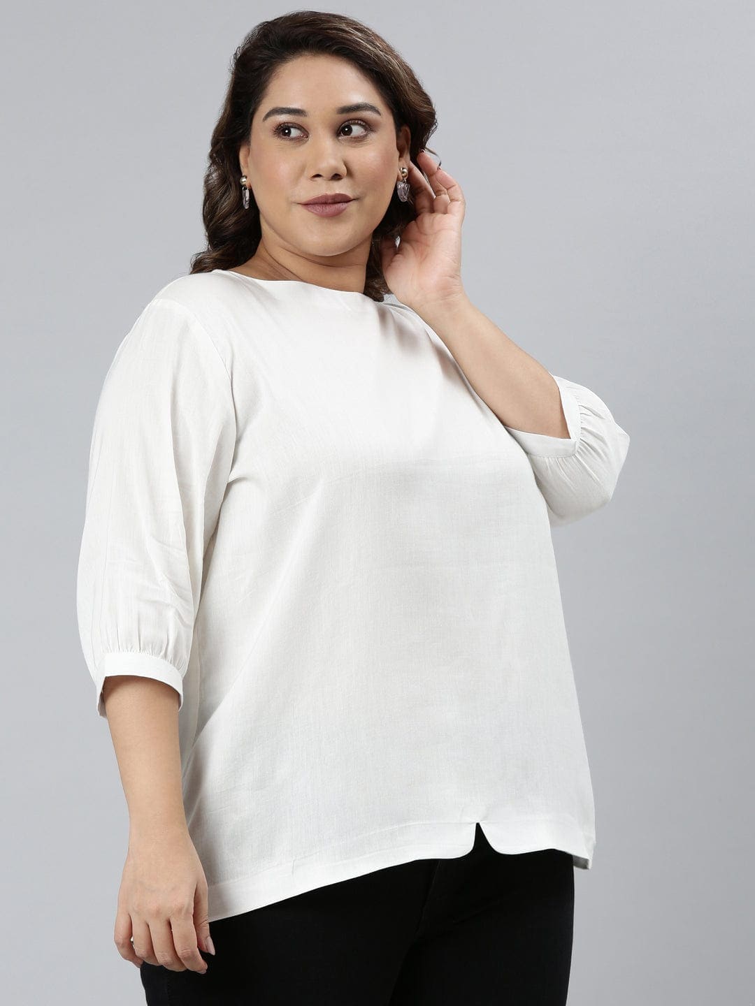 buy TheShaili white cotton tops at best prices   India